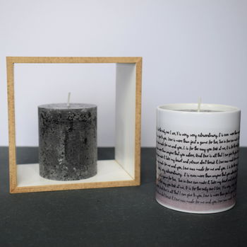 Poetry Or Music Quotation Pot With Candle Option, 7 of 9