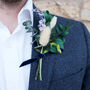 ‘Nicholas’ Winter Wedding Dried Flower Buttonhole, thumbnail 4 of 6