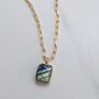 The Rectangle Labradorite Necklace, Gold Plated, thumbnail 6 of 10