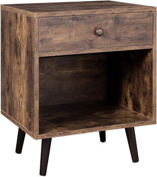 Bedside Nightstand With Drawer And Open Compartment, 6 of 6