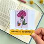April Magnetic Birth Flower Bookmark Sweet Pea, thumbnail 7 of 7