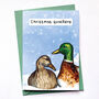 Christmas Quackers Duck Animal Pun Card, thumbnail 1 of 4