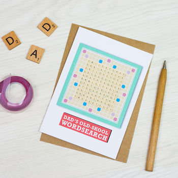 Personalised Dad Wordsearch Card, 3 of 3
