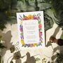 Colourful Flowers A6 Wedding Invitation Suite, thumbnail 3 of 6