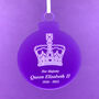 Queen Elizabeth Ii Memorial Hanging Acrylic Decoration, thumbnail 1 of 2