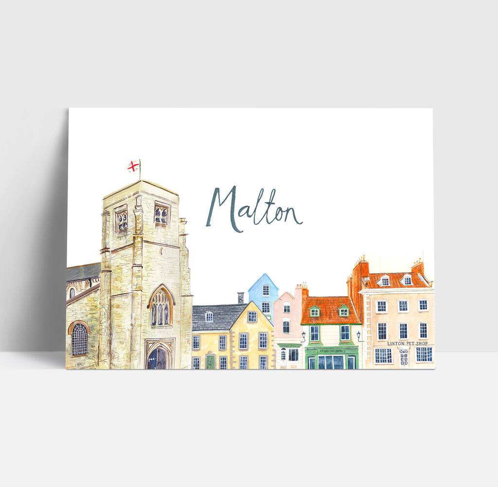 Yorkshire Postcards Set By Hannah Green Illustration