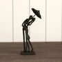 Umbrella Couple Courting Iron Figurine 21cm, thumbnail 7 of 10