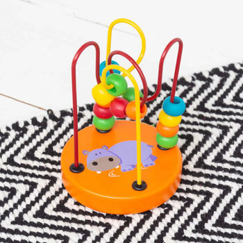 Personalised Wooden Safari Mini Beaded Puzzle Toy, 8 of 12
