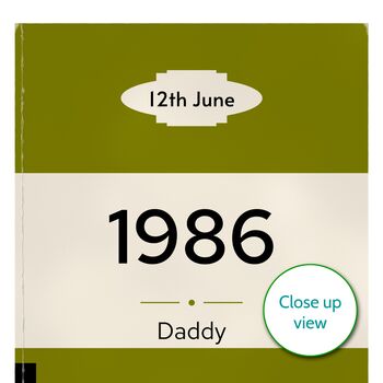 Personalised 40th Birthday Print 1986 Book Cover Gift, 11 of 12