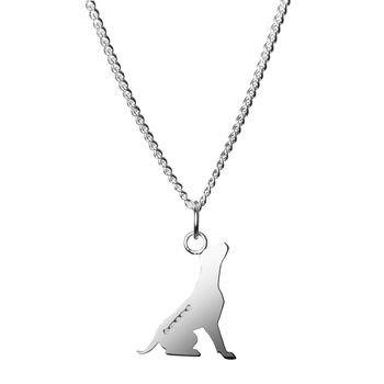 Hallmarked Silver Labrador Dog Necklace, 4 of 4