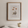 Birth Flower Wall Print 'Cosmos' For October, thumbnail 3 of 9