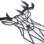 Stag Head Mounted Metal Wall Art Decor, thumbnail 5 of 6