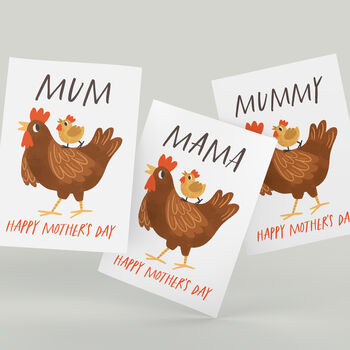 Mother’s Day Card Personalised With Mother Hen, 3 of 4