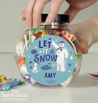 Personalised The Snowman Magical Sweetie Jar, 2 of 4