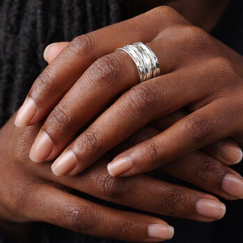 Personalised Classic Wide Sterling Silver Spinner Ring, 2 of 9