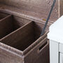 Marbury Taupe Rectangular Rattan Laundry Basket, thumbnail 3 of 4