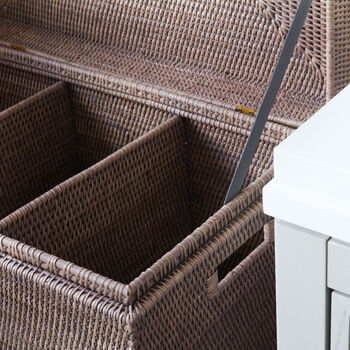 Marbury Taupe Rectangular Rattan Laundry Basket, 3 of 4