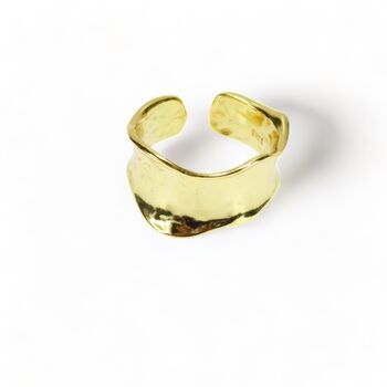Adjustable Irregular Rings, Gold Vermeil 925 Silver, 2 of 11