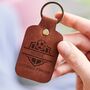 Football Fan Personalised Leather Keyring, thumbnail 1 of 5