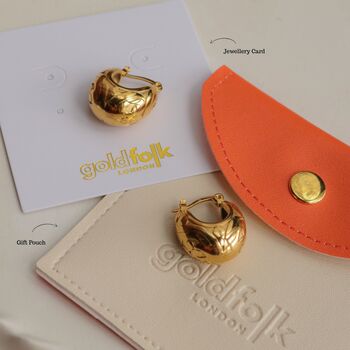 Belle Cz Gold Hoops, 6 of 6