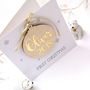 Personalised Babies First Christmas Wooden Bauble Card, thumbnail 5 of 6