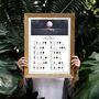 Wild Swimming 2025 Lunar Calendar A4 Print, thumbnail 2 of 3