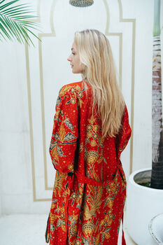 Red And Gold Kimono Robe, 7 of 9