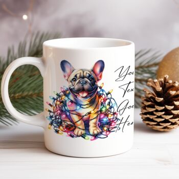 Personalised French Bulldog In Christmas Lights, 9 of 11