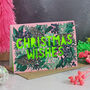 Christmas Wishes Neon Floral Christmas Card, thumbnail 1 of 5