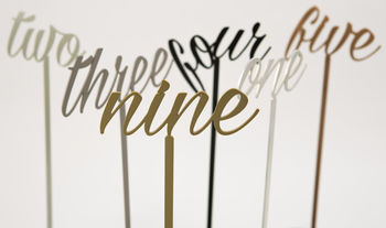 Wedding Table Numbers Pack Of Six, 4 of 10