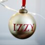 Metallic Gold Glass Personalised Bauble, thumbnail 1 of 4