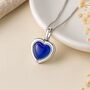 Personalised Silver Mood Heart Pendant With Diamond Detail, thumbnail 4 of 10