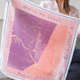Personalised Pink Romance 'Where We Started' Map Scarf, thumbnail 11 of 12