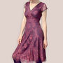 Capped Sleeve Dress Made From Our New Rosewood Lace, thumbnail 1 of 5