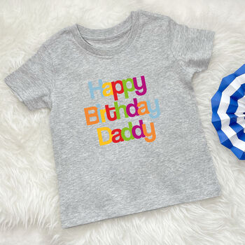 Personalised Happy Birthday Kids T Shirt In Multicolour, 2 of 5