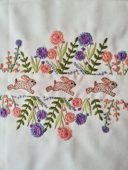 Spring Rabbits Hand Embroidery Kit, 5 of 6