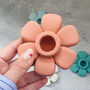 Cute Flower Shaped Concrete Candle Holder, thumbnail 8 of 10