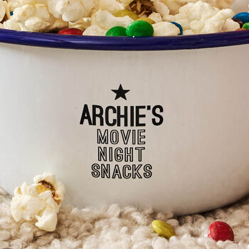 Personalised Enamel Childrens Popcorn Bowl, 4 of 4