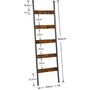 Five Tier Wall Leaning Rack With Hooks Display Shelf, thumbnail 7 of 7