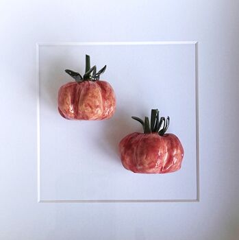 Ceramic Wall Art: Two Indigo Rose Tomatoes, 4 of 4