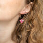 Pistachio And Raspberry Heart Gelato Necklace, thumbnail 4 of 6
