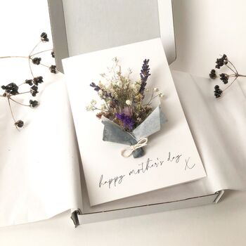 Mothers Day Everlasting Dried Flower Bouquet Card, 4 of 8
