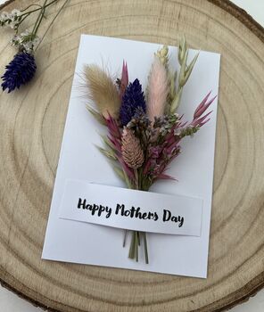 Mothers Day Card With A Posy Of Dried Flowers, 6 of 6