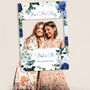 Blue Floral Hen Party Sign And Photobooth Frame, thumbnail 1 of 4