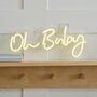 White Oh Baby Neon Sign, thumbnail 1 of 3