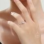 Sterling Silver Round Moonstone Soft Ring, thumbnail 2 of 10