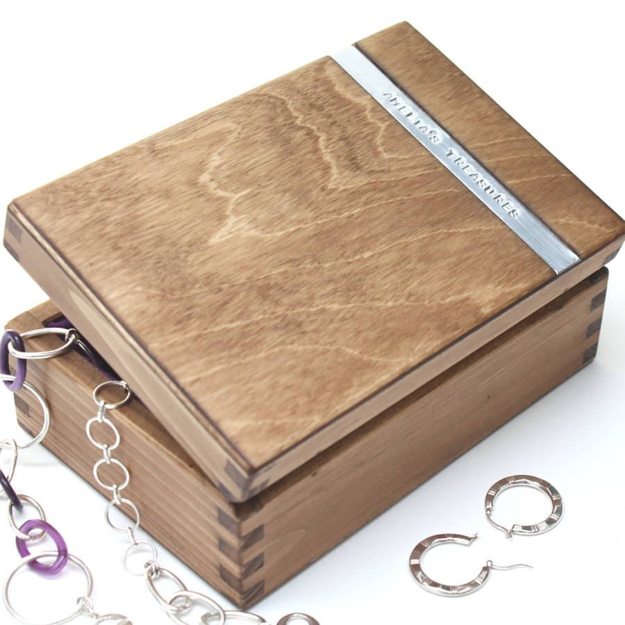 personalised wooden trinket box by warner's end 
