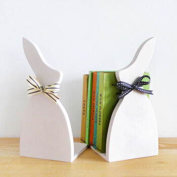 Pair Of Little Pink Rabbit Bookends, 3 of 4