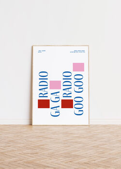 Radio Ga Ga Queen 1980's Music Giclée Art Print, 3 of 3
