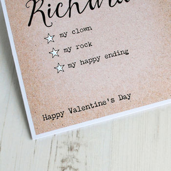 Special Qualities Personalised Valentine's Card, 3 of 7